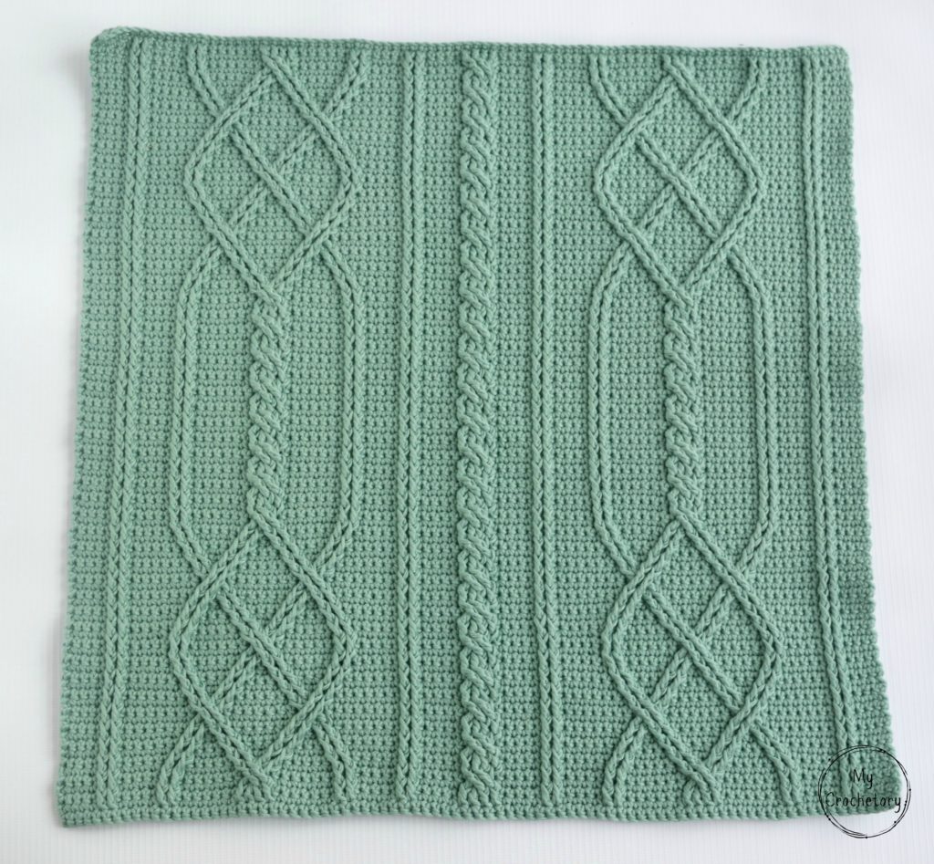 Cable Diamond Pillow - cable crochet free pattern by www.mycrochetory.com Crochet Cable Diamond Pillow: Free Pattern and Tutorial