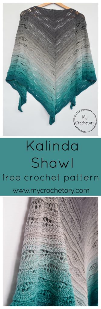 Kalinda Shawl - easy and free crochet pattern by www.mycrochetory.com Kalinda Shawl - easy and free crochet pattern by www.mycrochetory.com