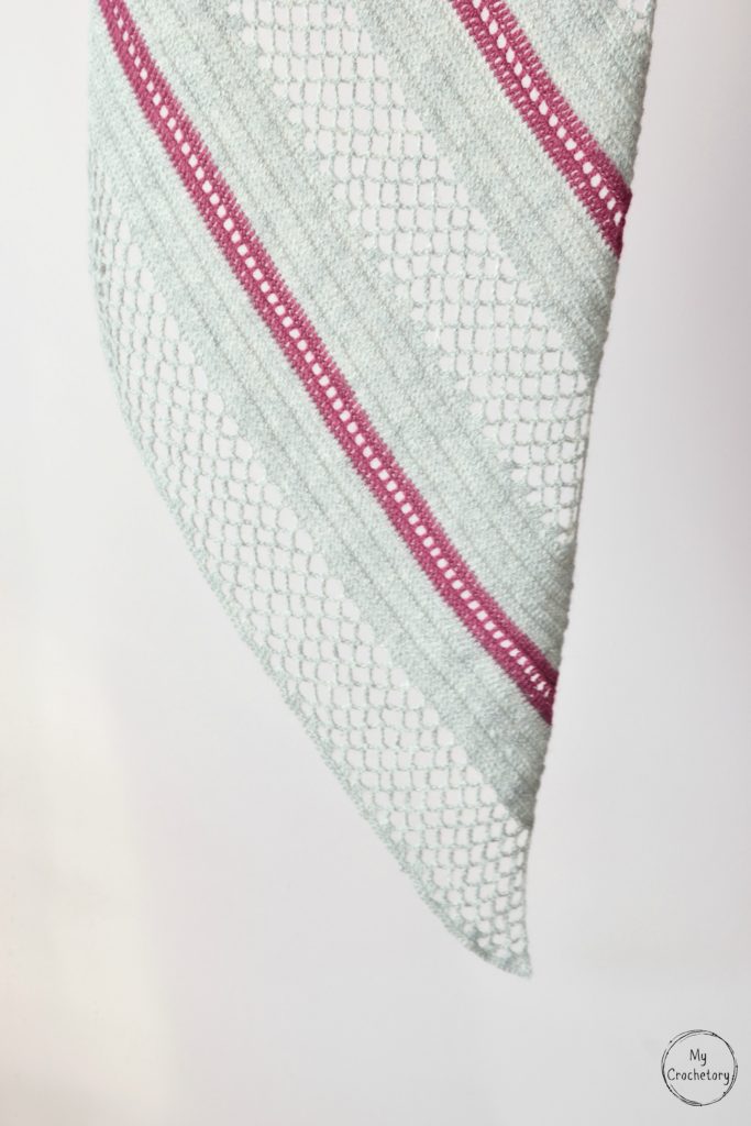 Spring Solstice Wrap: Crochet Pattern for a Rectangular Shawl. Free crochet shawl with stitch charts.
