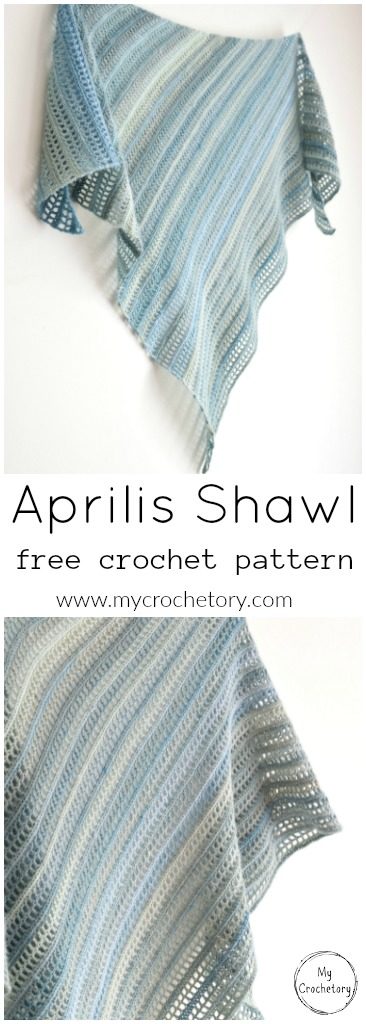 Aprilis Shawl - beginner friendly free crochet pattern by www.mycrochetory.com Aprilis Shawl - beginner friendly free crochet pattern by www.mycrochetory.com