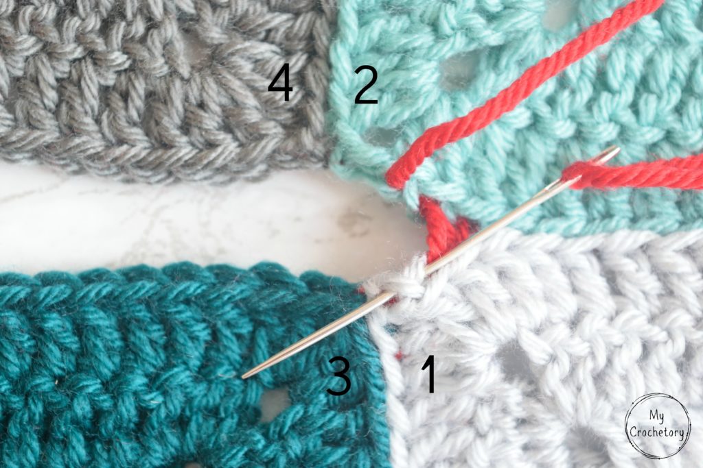 Mattress Stitch join tutorial for beginner by www.mycrochetory.com