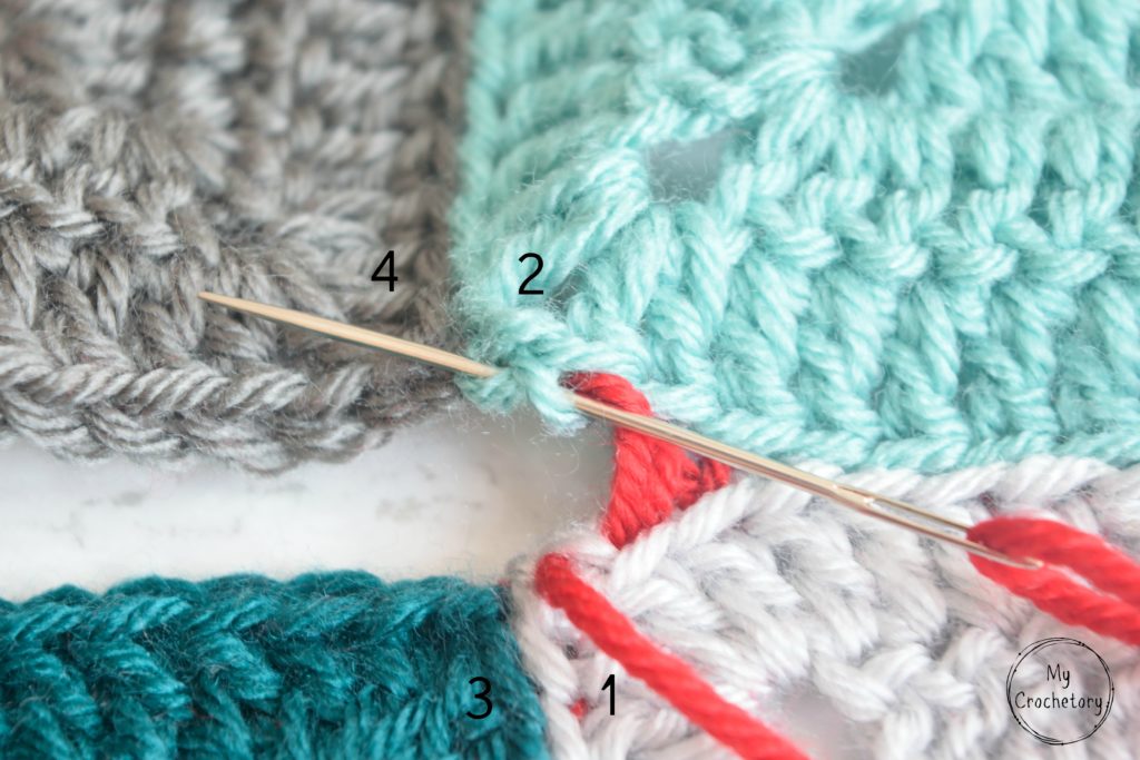 Mattress Stitch join tutorial for beginner by www.mycrochetory.com