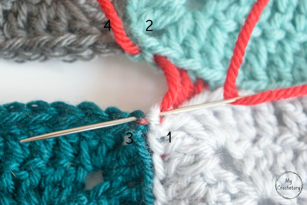 Mattress Stitch join tutorial for beginner by www.mycrochetory.com