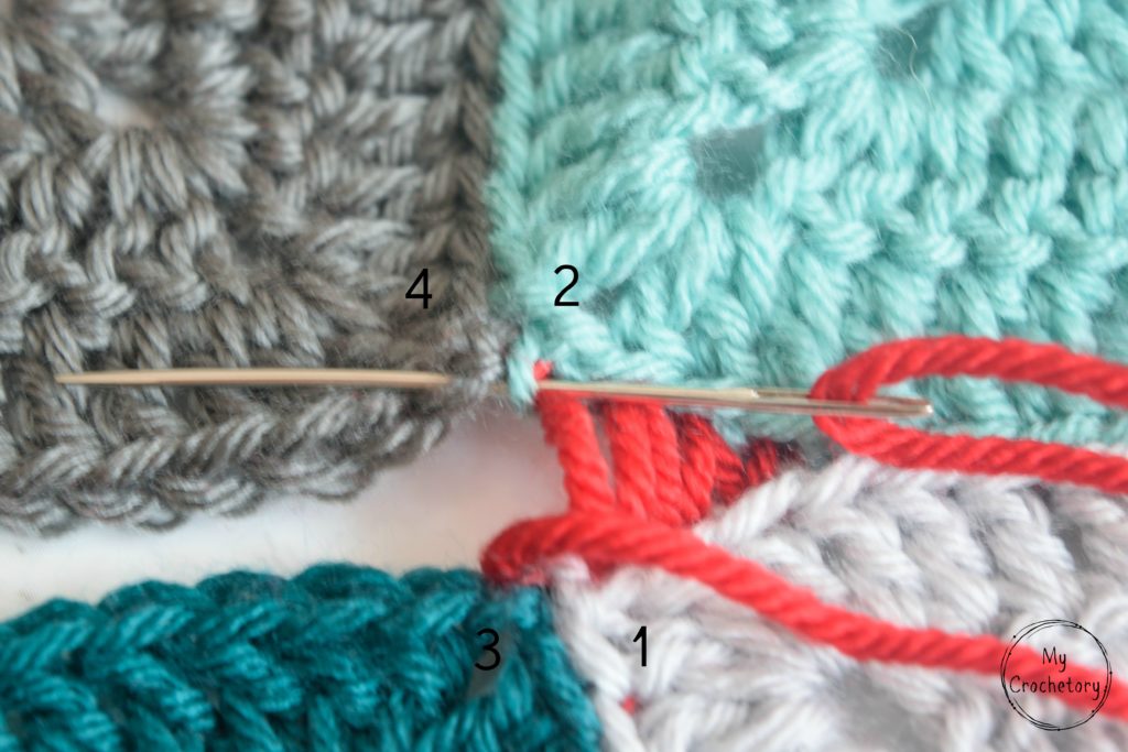 Mattress Stitch join tutorial for beginner by www.mycrochetory.com