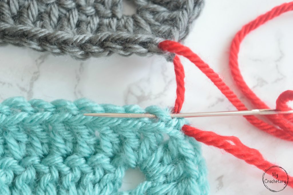 Mattress Stitch join tutorial for beginner by www.mycrochetory.com