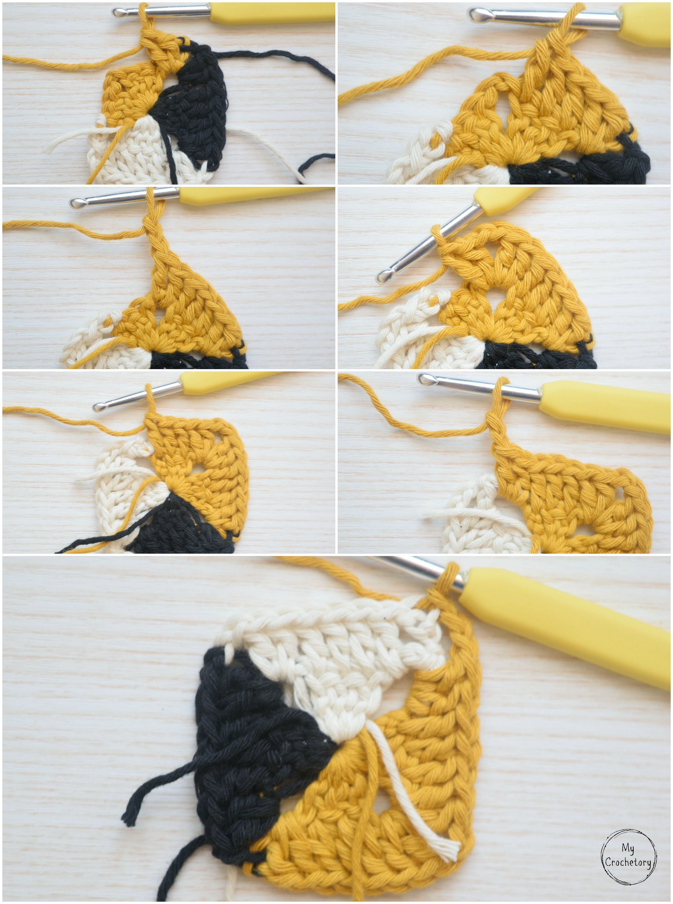 Granny Pinwheel Blanket - free pattern with photo tutorial by www.mycrochetory.com