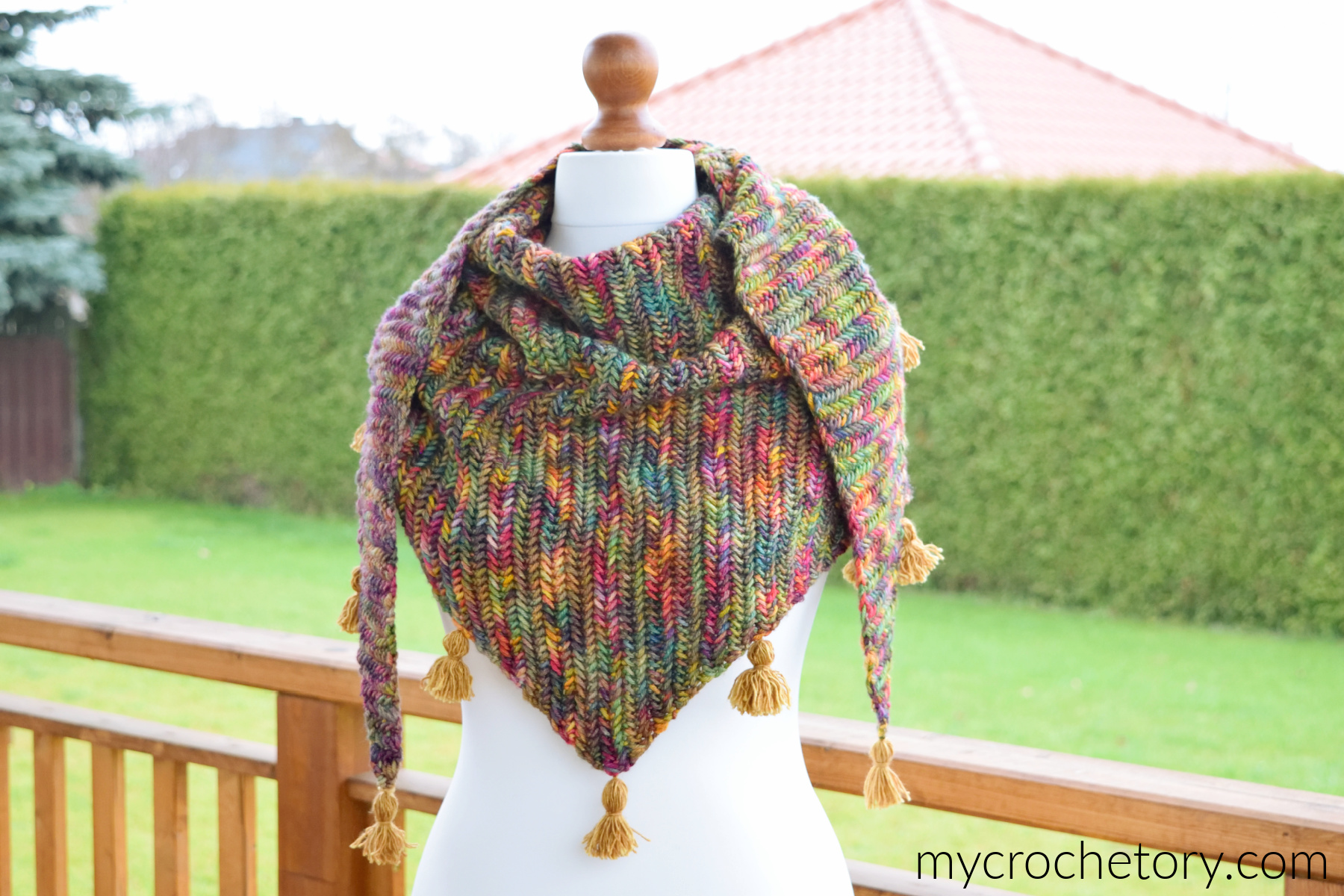 Diana Herringbone Crochet Stitch Shawl Free Pattern