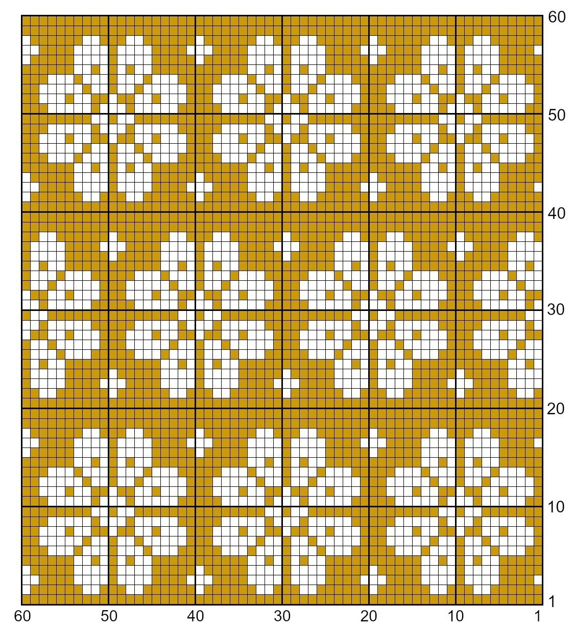 Dahlia Pillow - intarsia free crochet pattern with a graph