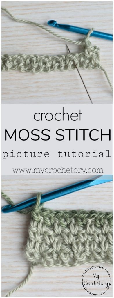 How to crochet the Moss Stitch tutorial
