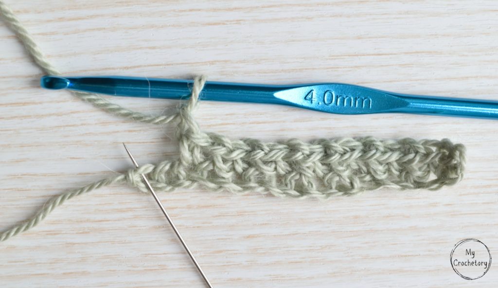 How to crochet the Moss Stitch tutorial