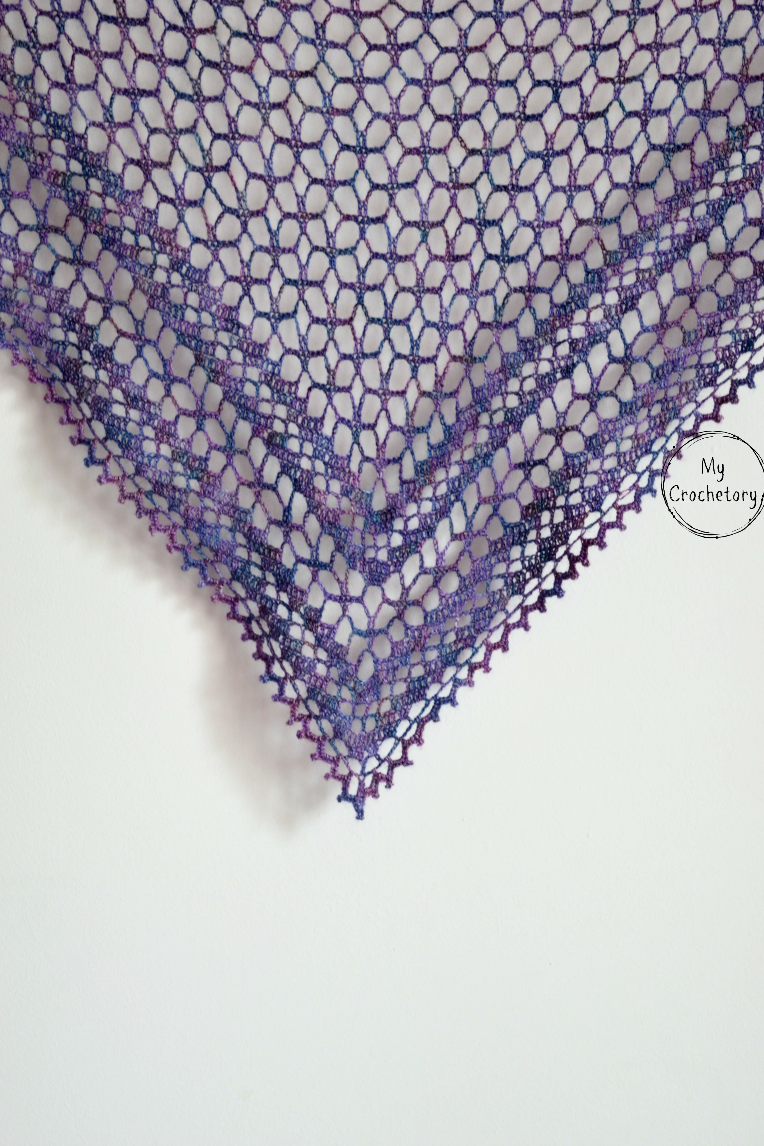Nightfall Shawl - romantic crochet lace shawl pattern