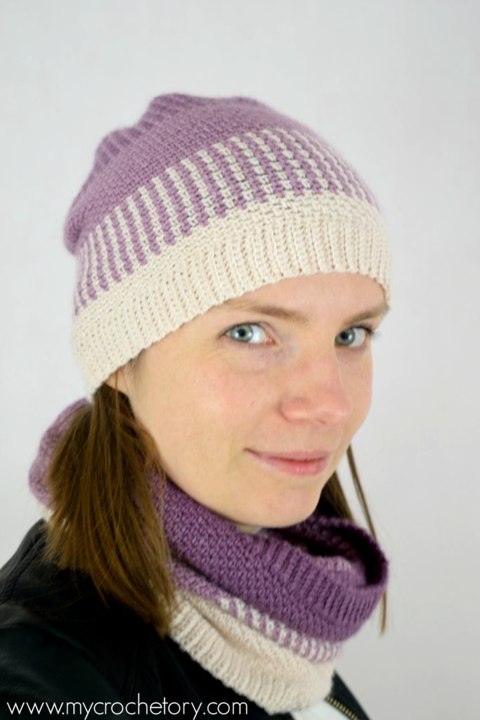 Ombre Moss Stitch Crochet Beanie - free crochet pattern by mycrochetory.com