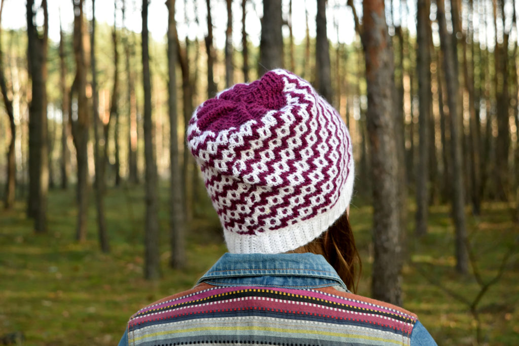 Duende Hat, a free mosaic crochet hat pattern