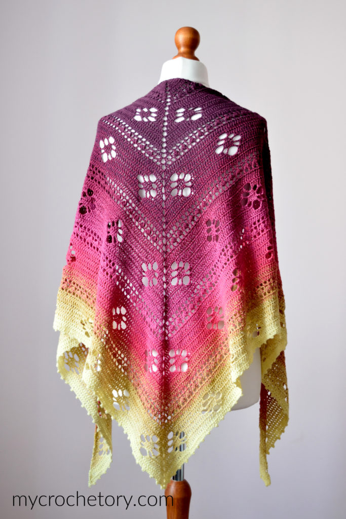 Forsythia Shawl free crochet pattern