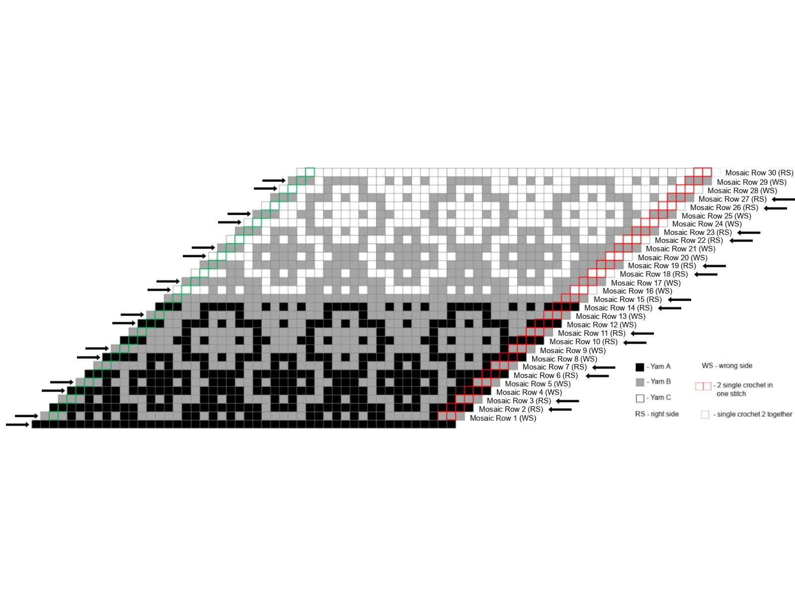 Learn how to crochet on the bias with my new Monochrome Bias Crochet Wrap free crochet pattern.