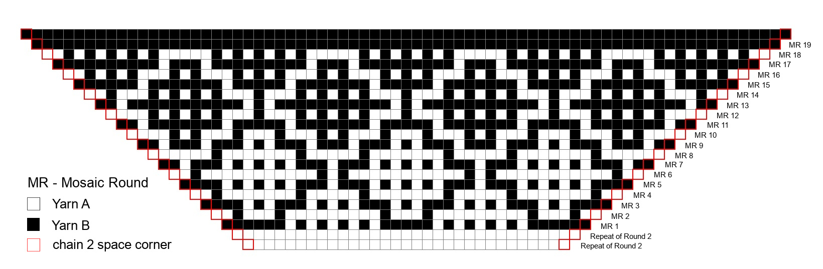 Carina Rectangle Crochet Blanket - free crochet pattern with mosaic crochet step-by-step tutorial.