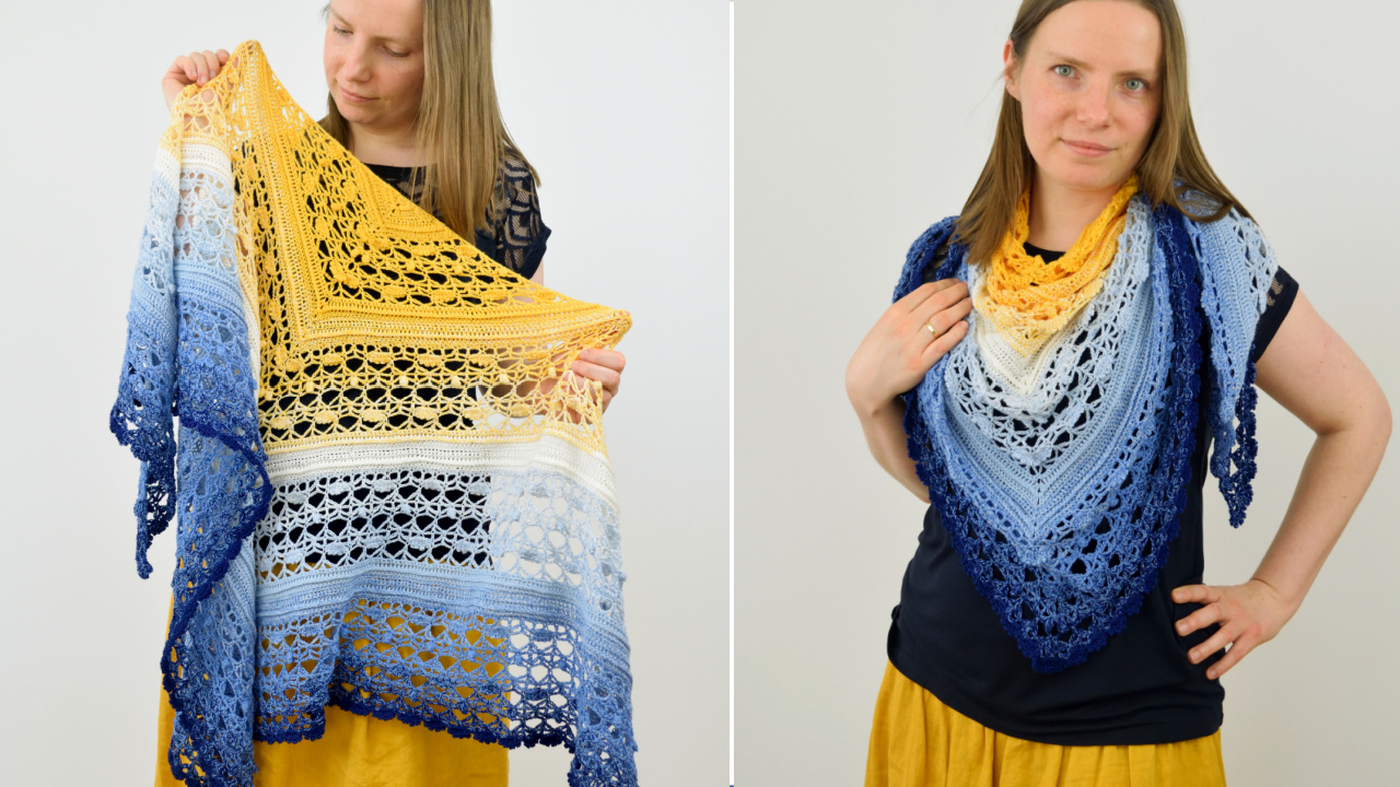 Avis crochet triangle shawl pattern - MyCrochetory