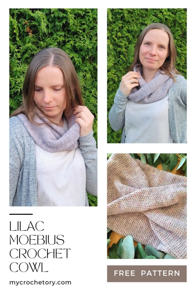 How to crochet a mobius - Lilac Mobius Cowl free pattern, a cozy and stylish crochet project.