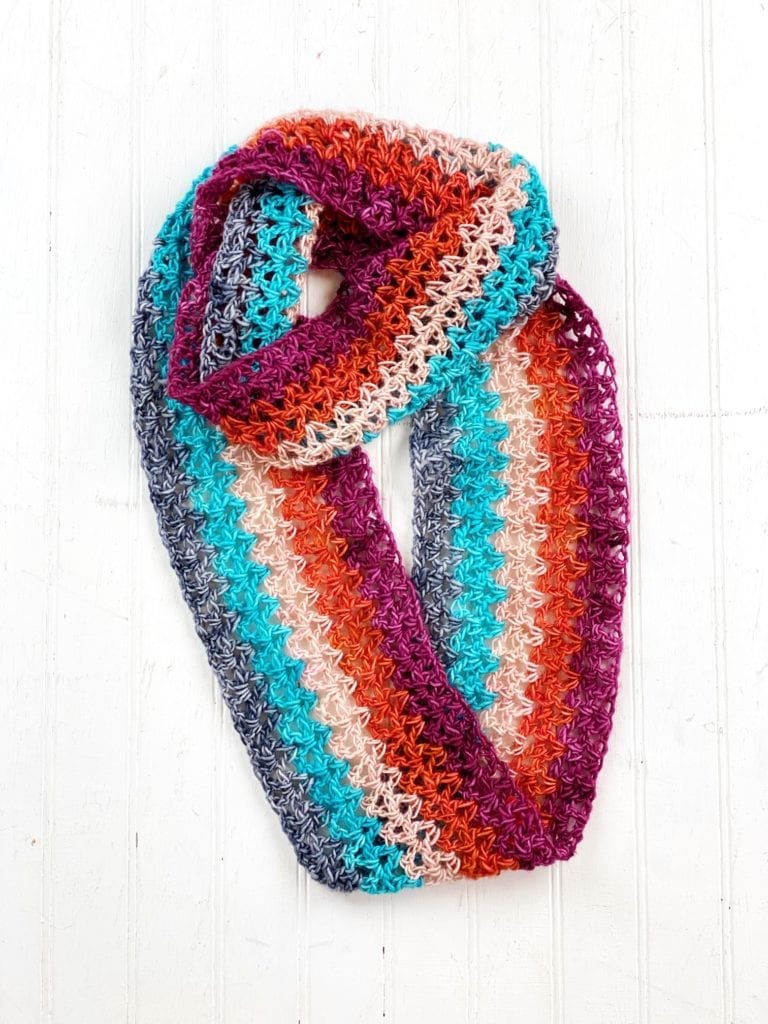 Singles Summer Crochet V-stitch Scarf