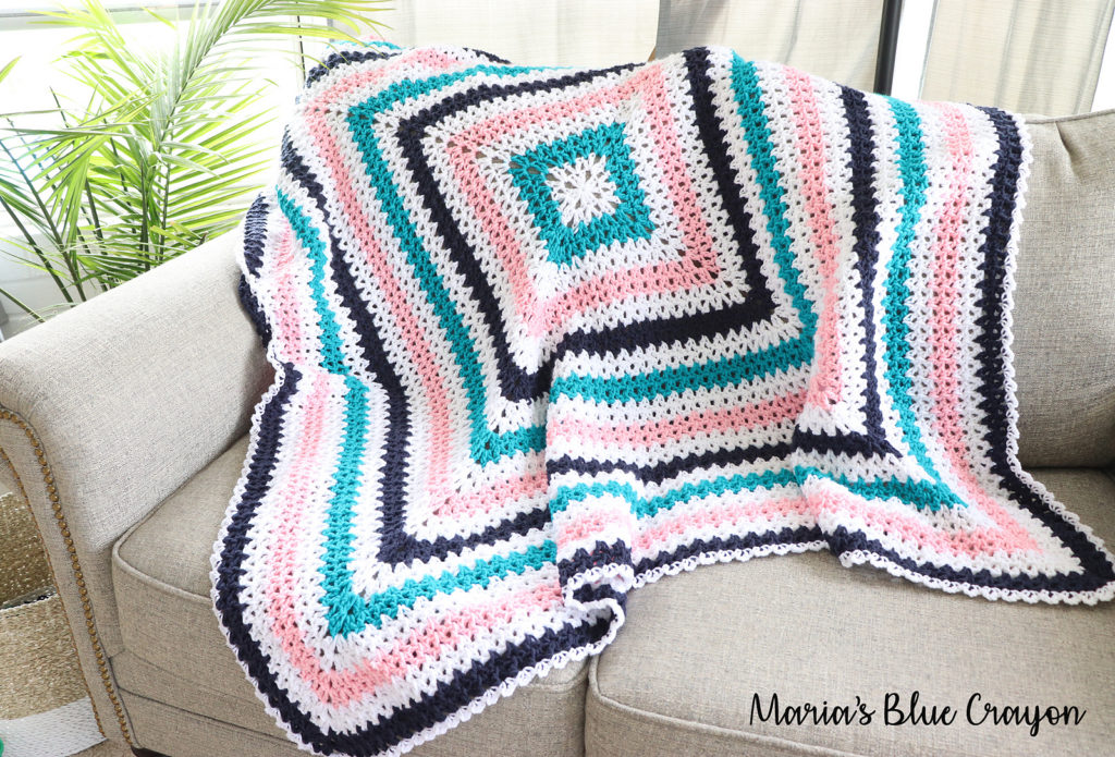 V-Stitch Granny Square Blanket