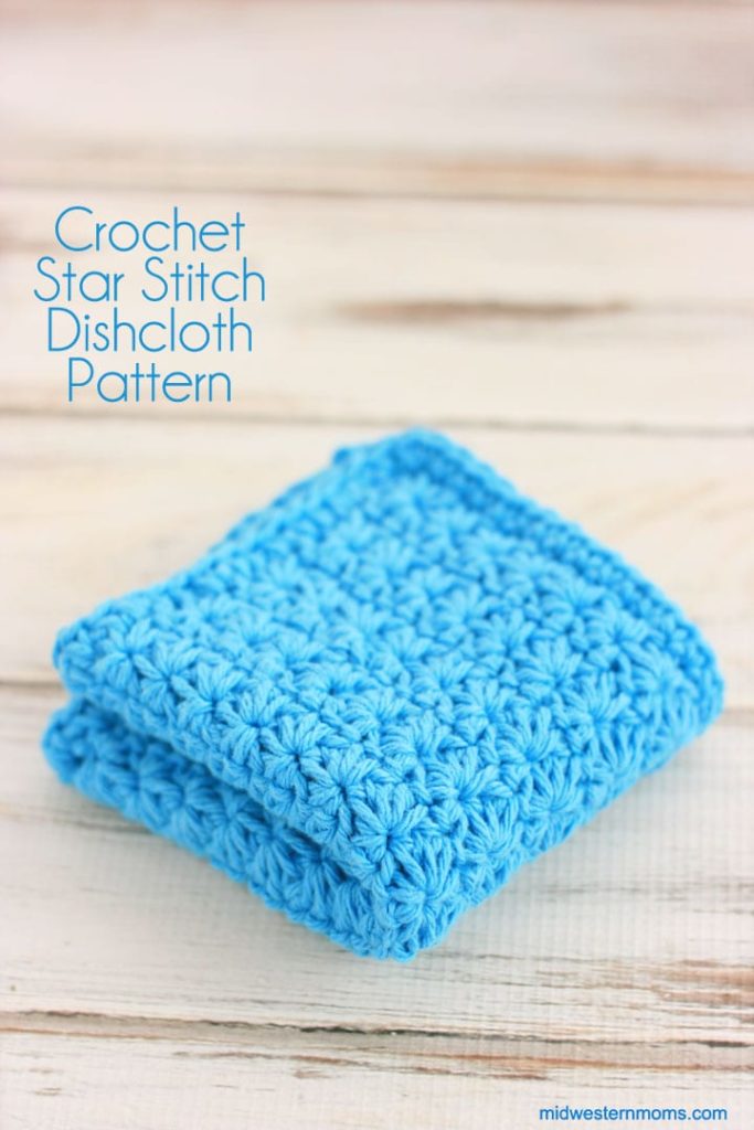 Star Stitch Dishcloth: free star stitch crochet pattern