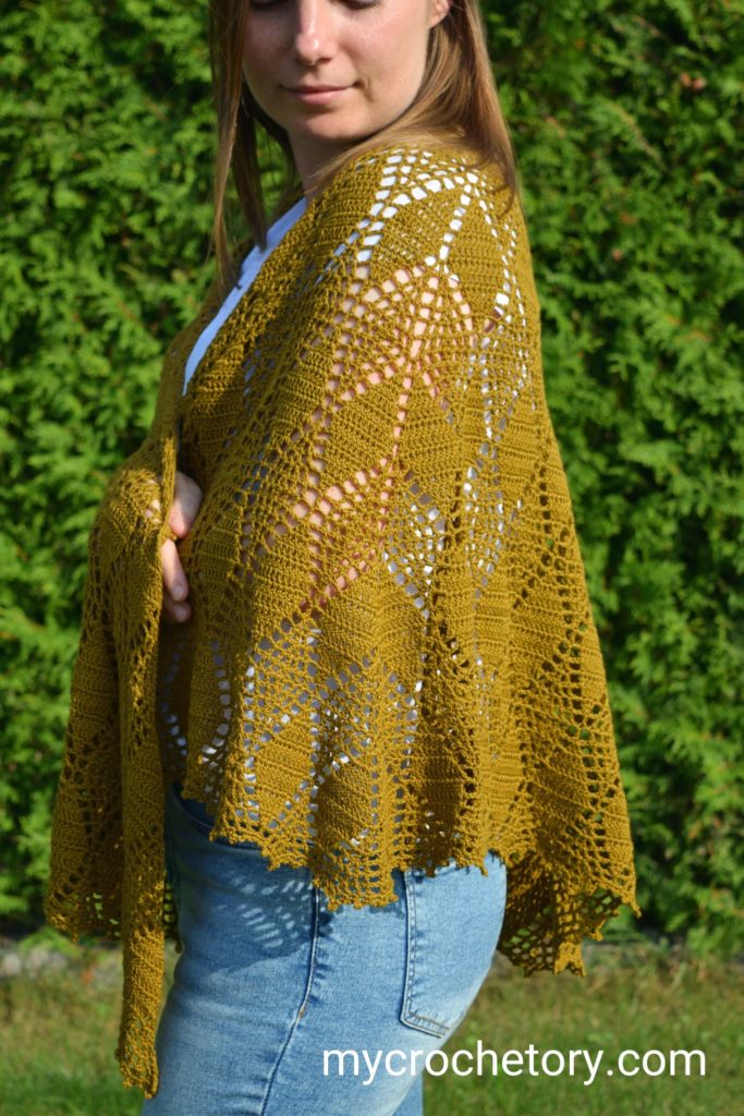 Eira Shawl - A Stunning Free Crescent Crochet Shawl Pattern
