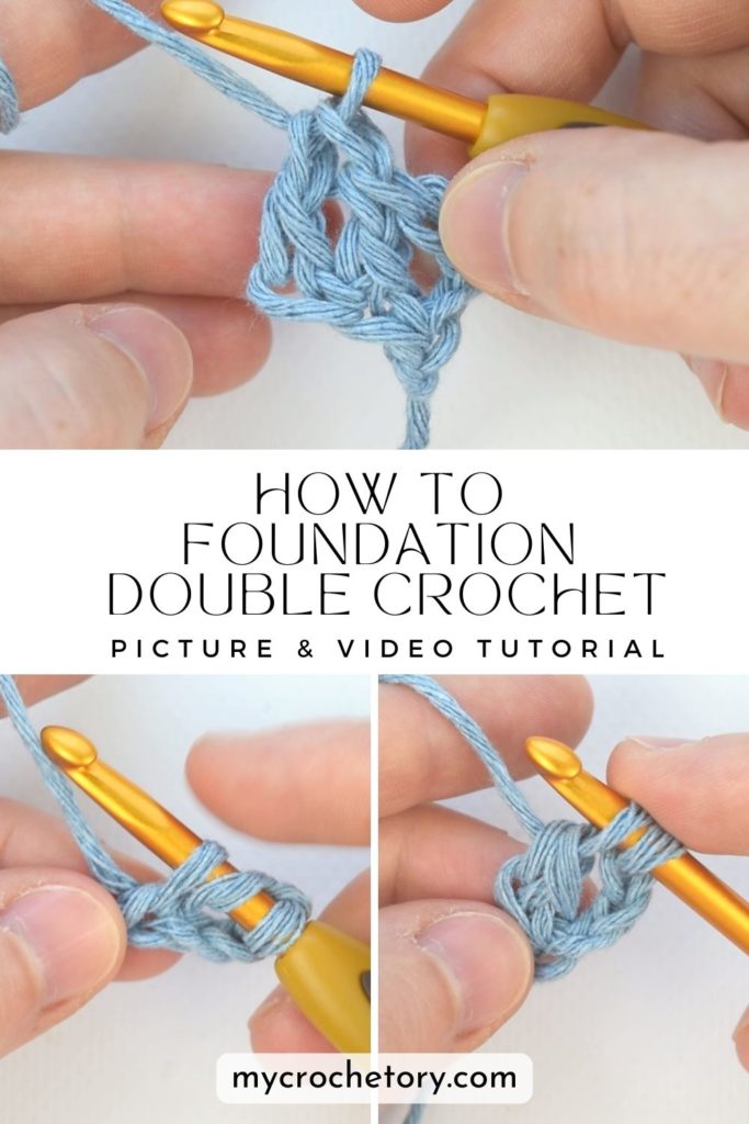 How to foundation double crochet. Easy-to-follow picture and video tutorial.
