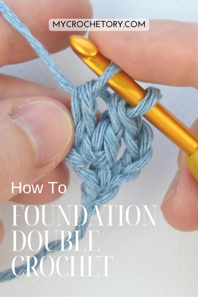How to foundation double crochet. Easy-to-follow picture and video tutorial.
