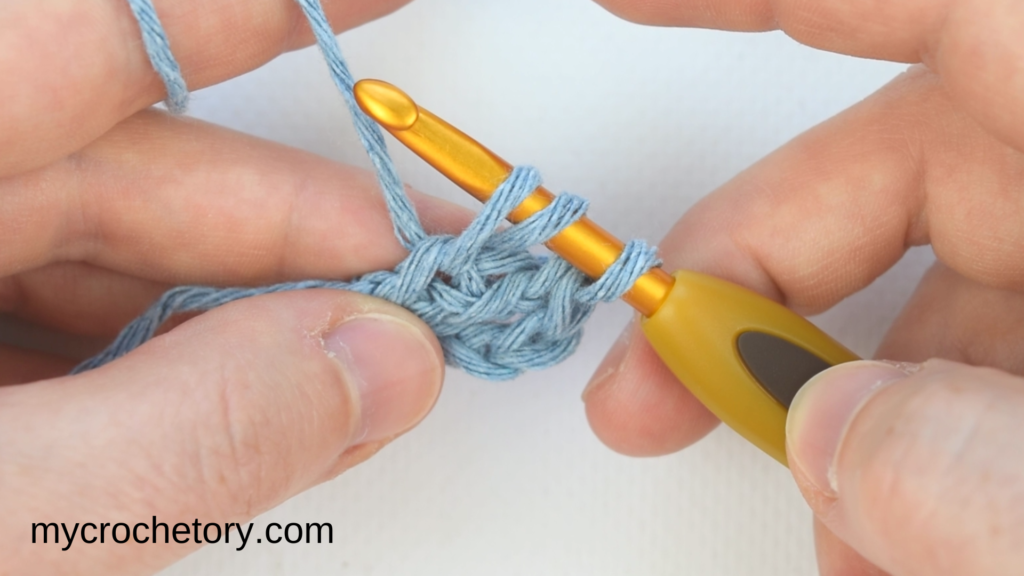 How to foundation double crochet. Easy-to-follow picture and video tutorial.