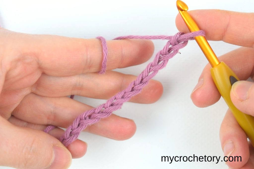 Creating the First Chain - How to Single Crochet Tutorial