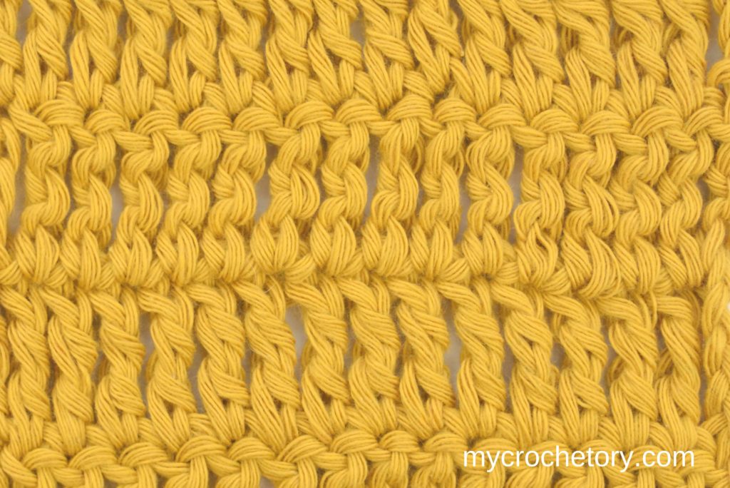 How to treble crochet: the swatch.