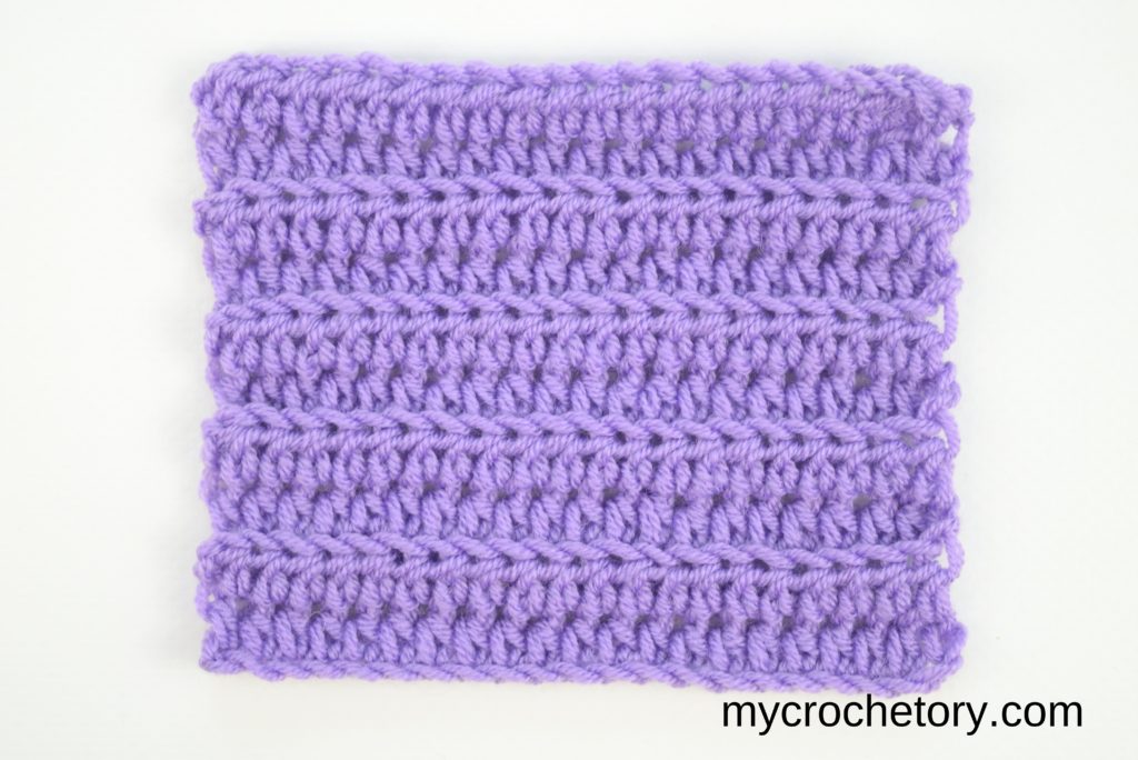 How to half double crochet: back loop only