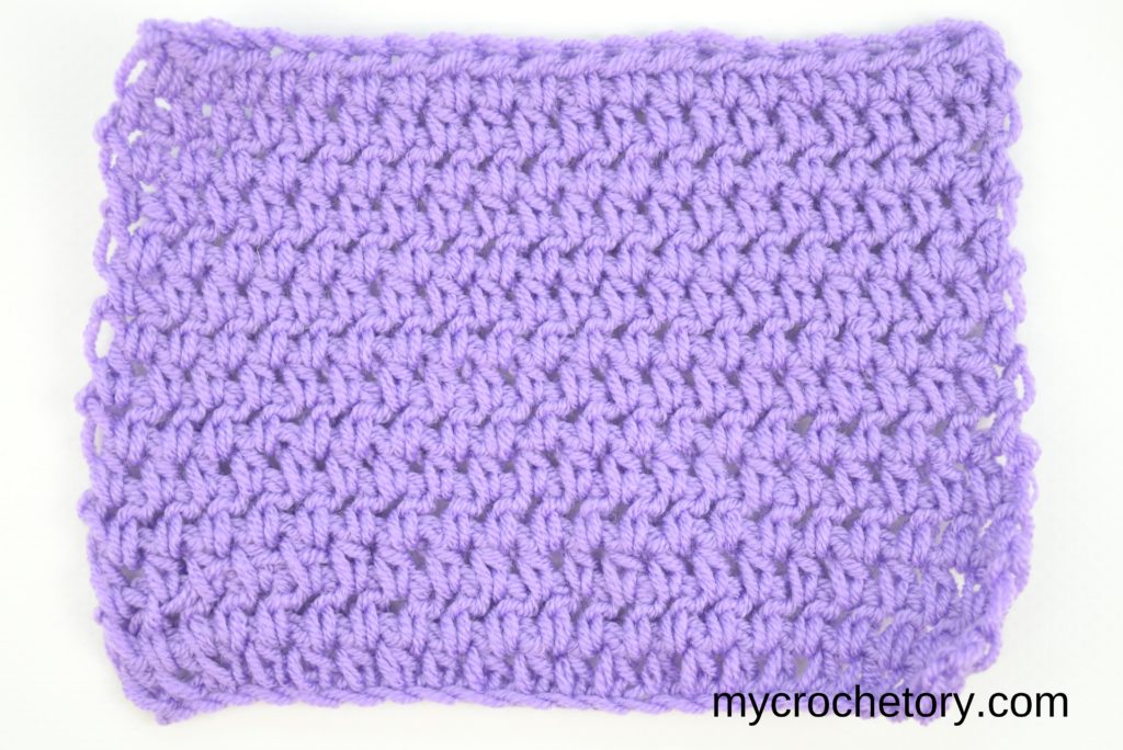 How to half double crochet: working between stitches