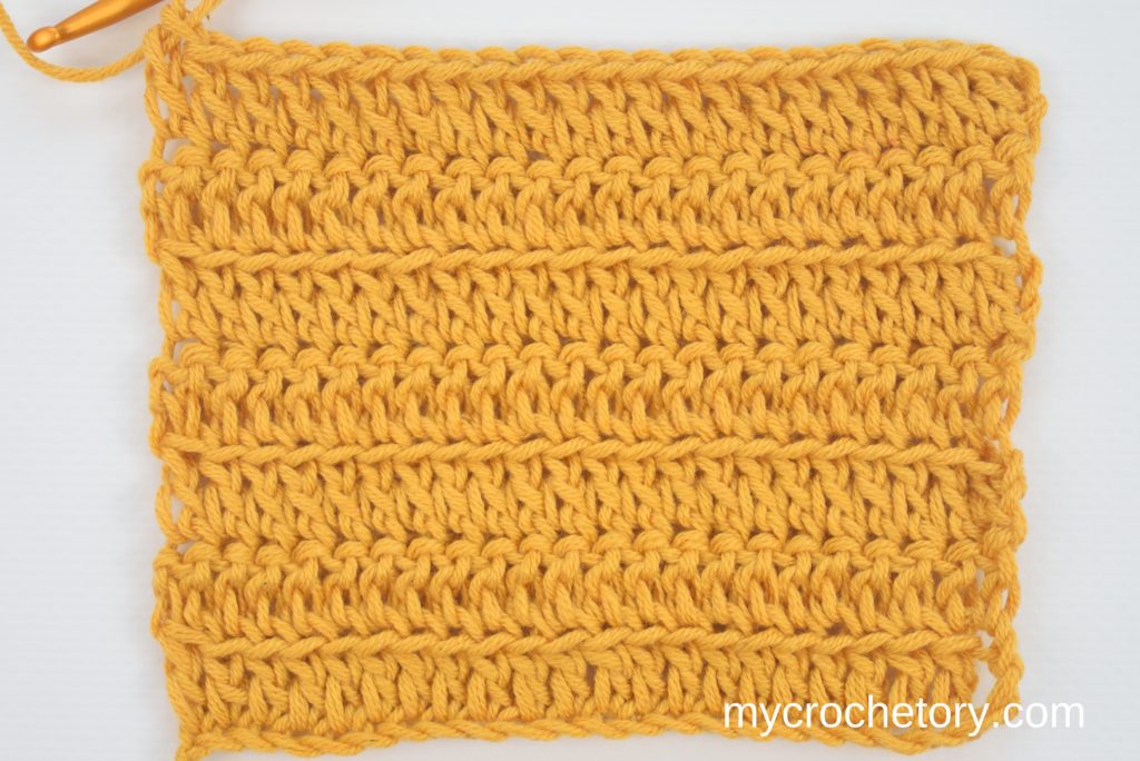 How to front loop double crochet (FLdc)
