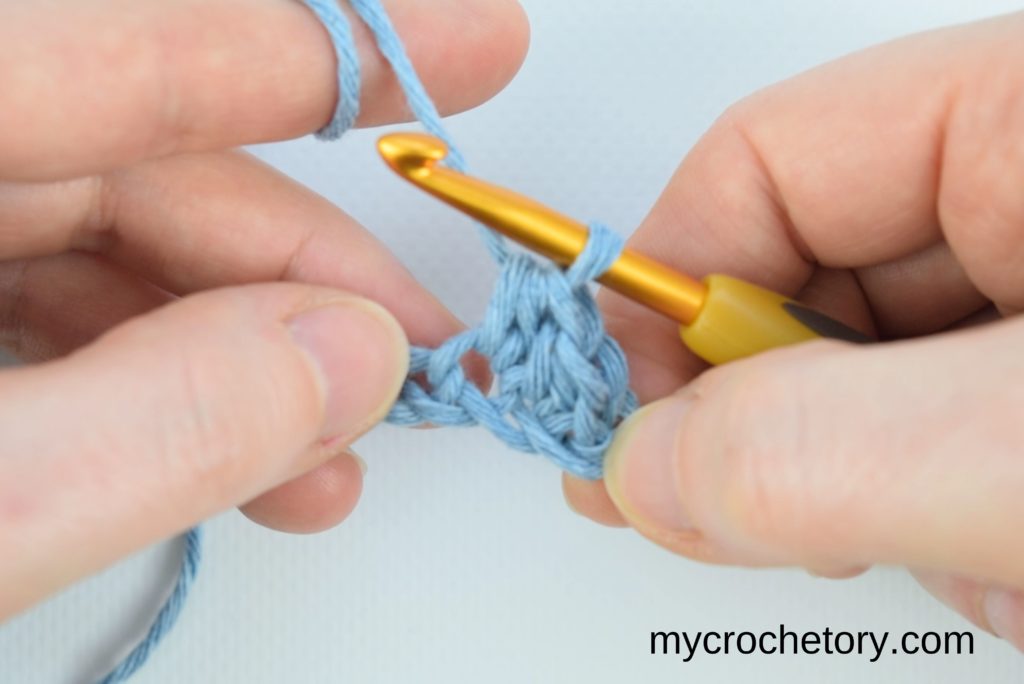 How to half double crochet: step 9