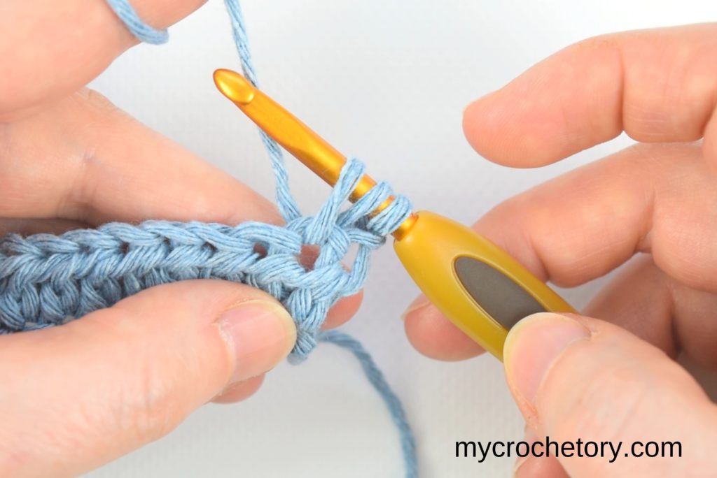 How to half double crochet: step 10