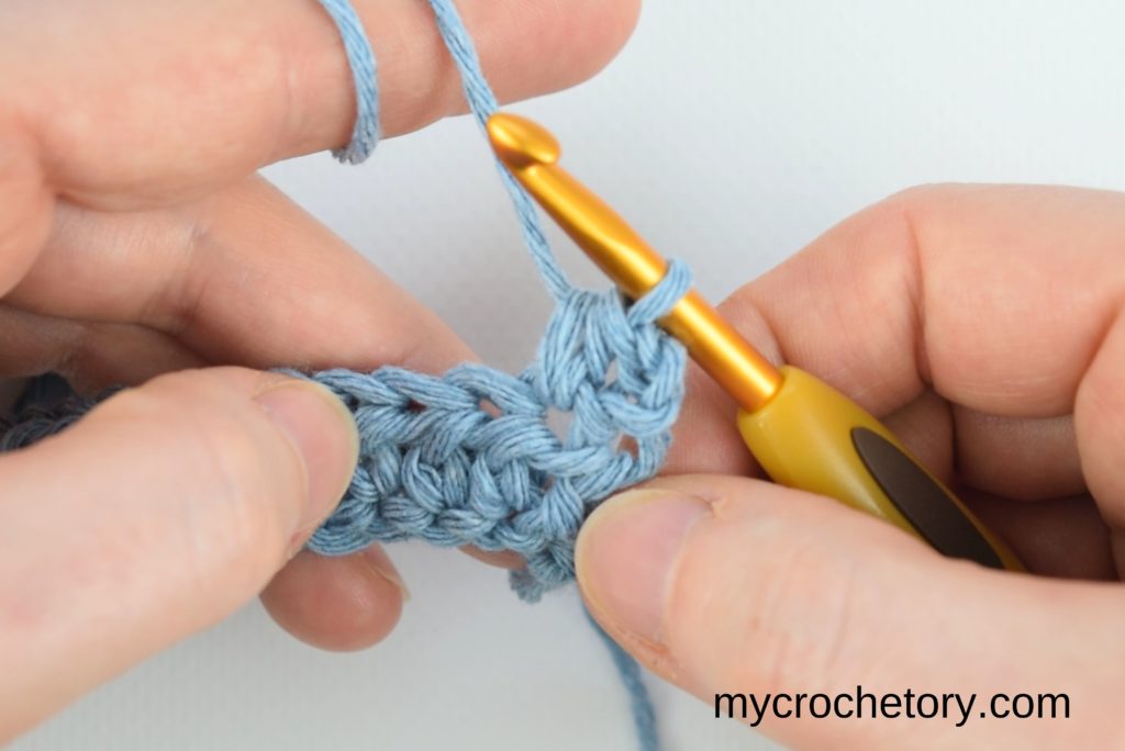 How to half double crochet: step 11