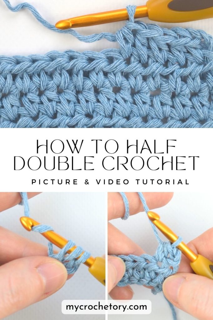 Learn how to half double crochet with this easy to follow tutorial for beginners.