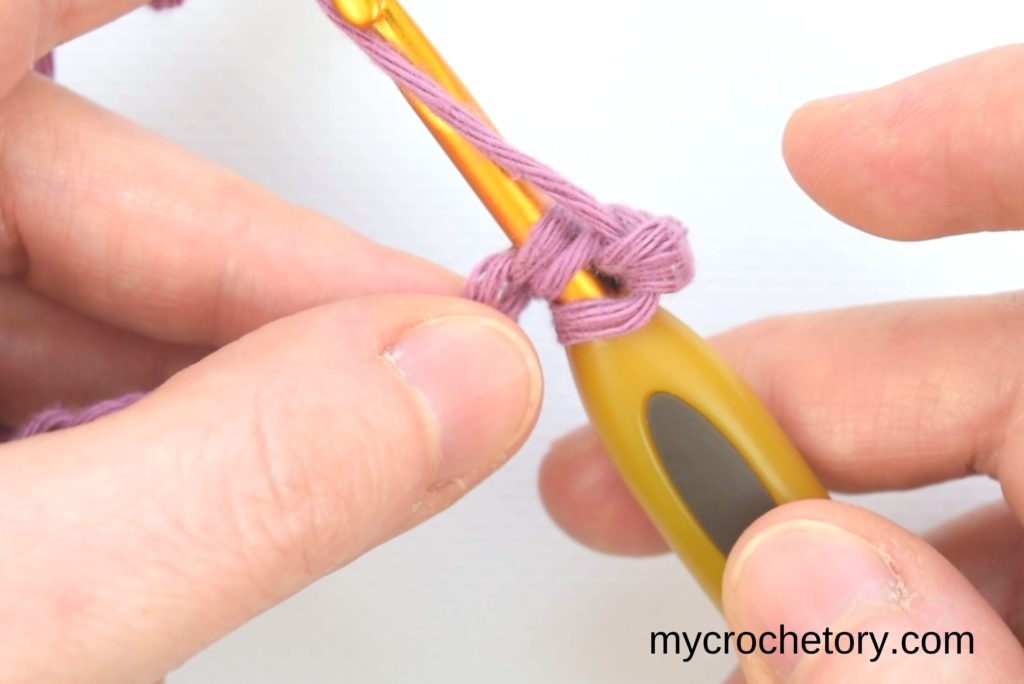 How to Single Crochet 2 Rows at once: the next stitch