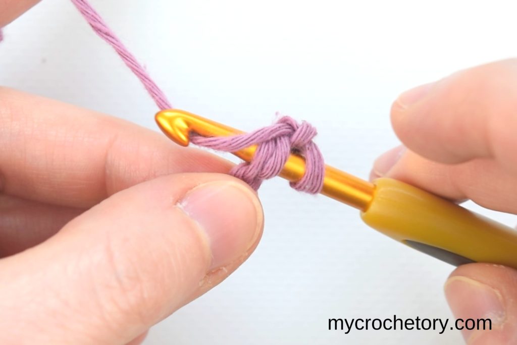 How to Single Crochet 2 Rows at once: yarning over.