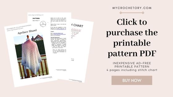 Stitch Chart Included: Buy Your Aprilace Free Crochet Shawl PDF Pattern