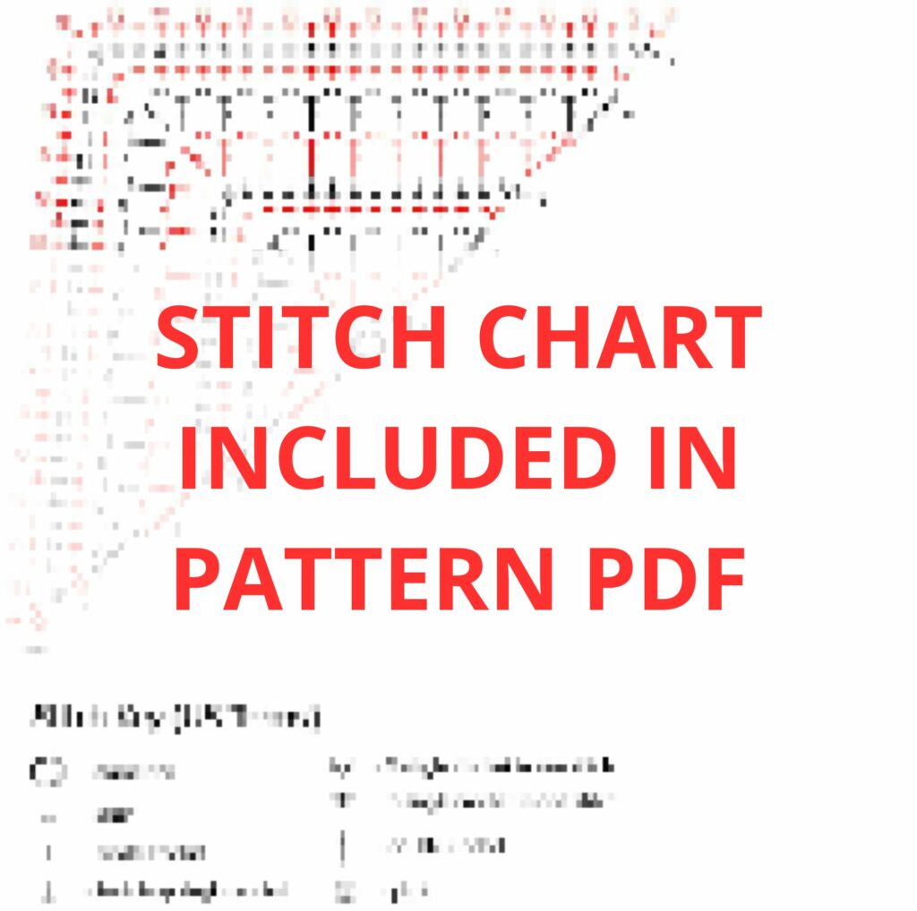 pixeled stitch chart for Aprilace Free Crochet Shawl pattern
