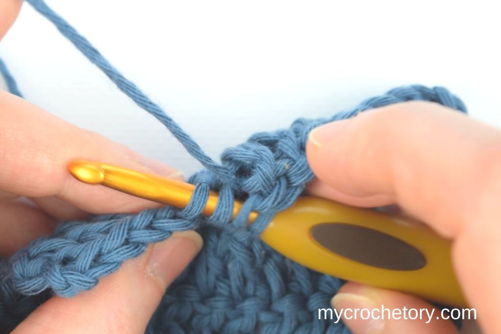 Double crochet: How to crochet an invisible decrease.