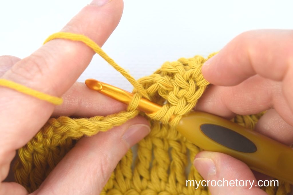 Treble crochet: How to crochet an invisible decrease.