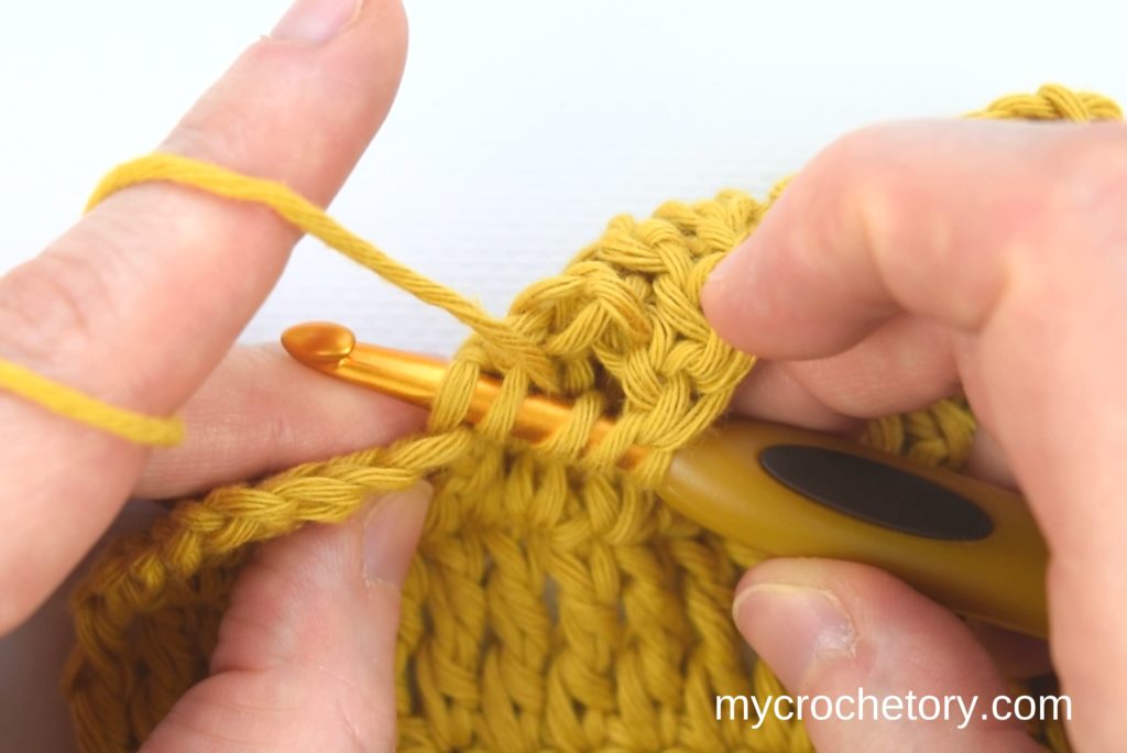 Treble crochet: How to crochet an invisible decrease.
