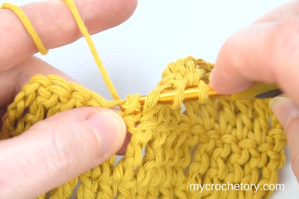 Treble crochet: How to crochet an invisible decrease.
