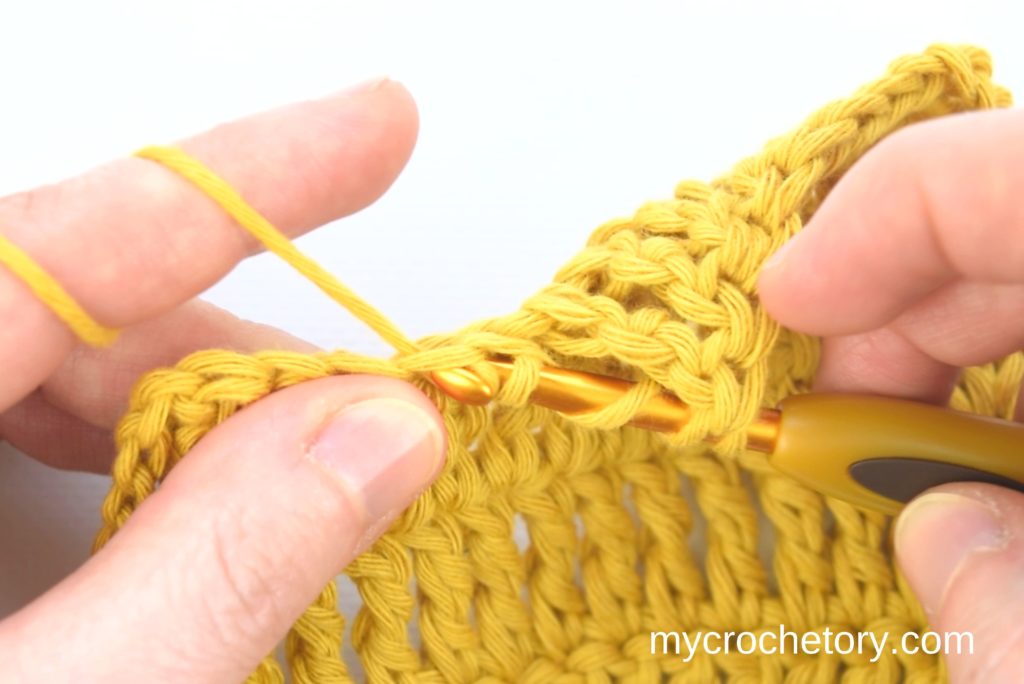 Treble crochet: How to crochet an invisible decrease.