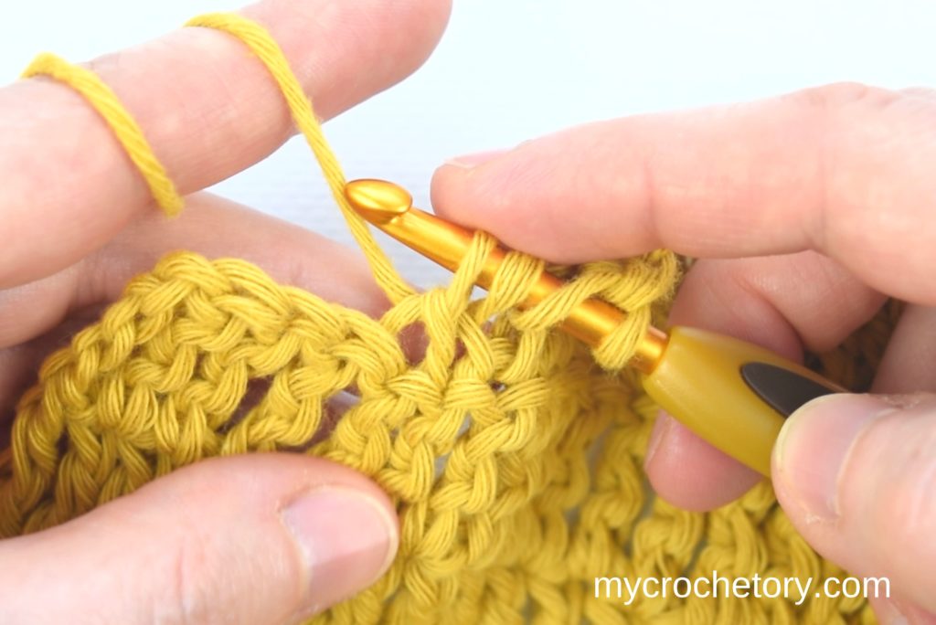 Treble crochet: How to crochet an invisible decrease.