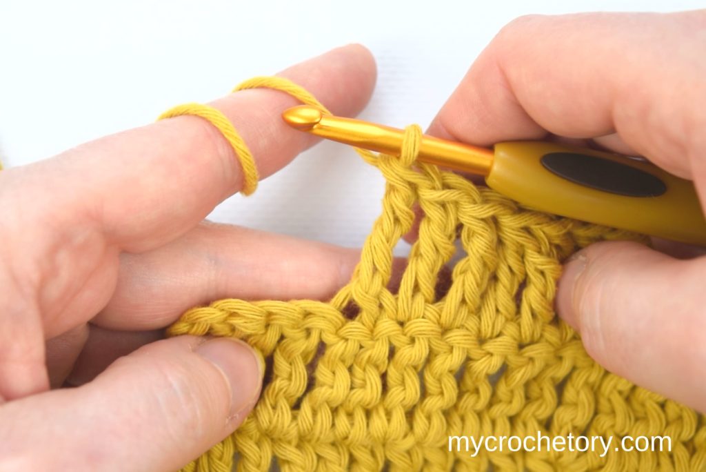 Treble crochet: How to crochet an invisible decrease.