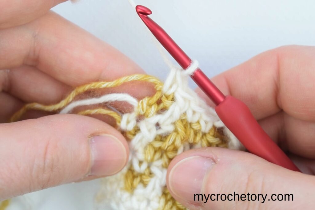 Mosaic Crochet Tutorial: how to change colors